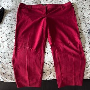 Express Columnist Red Straight Leg Pants Women’s